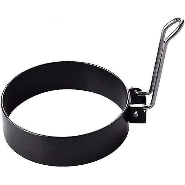Eggringer i rustfritt stål, 4 stk. non-stick posjeringsringer, eggformede omelettringer, minipannekaker, runde eggringer for stekte og posjerte egg, crumpets