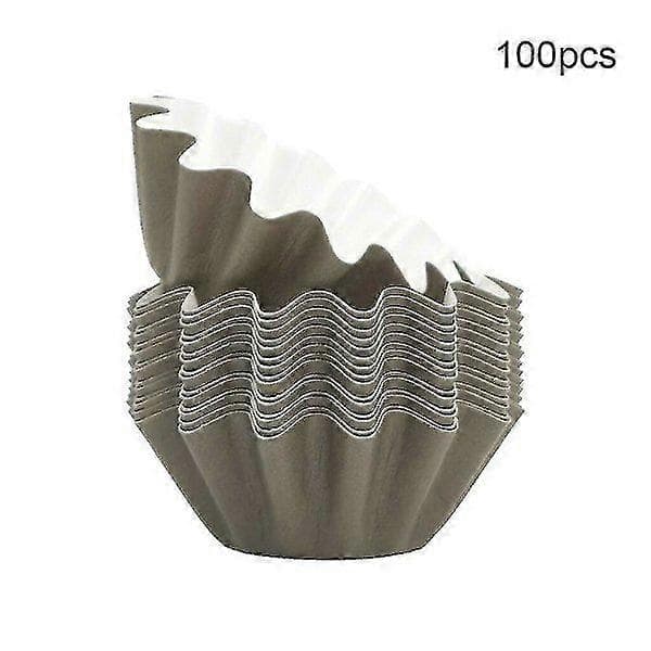 100 bageforme olieret papir muffinforme varmebestandige DIY forme husholdningsbageri B
