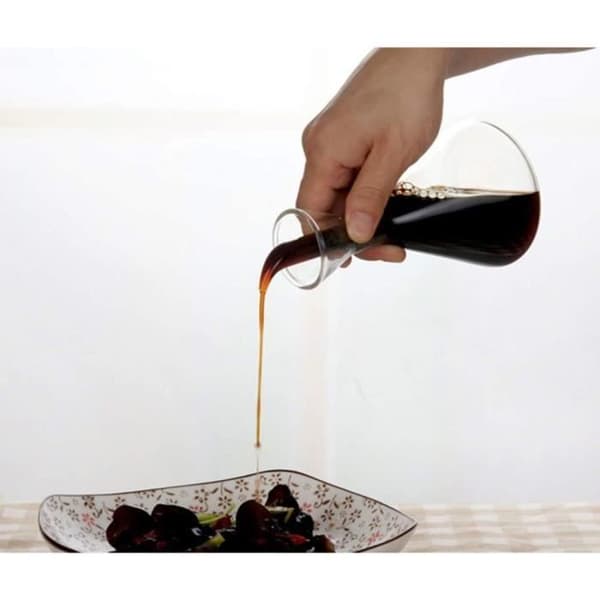 Glassoljedispenser for matolje, soyasaus, flytende krydder, 250 ml dryppbeholder