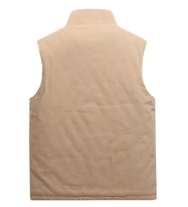 Canvasvest med hel glidelås til menn, Cross Trail, armygrønn