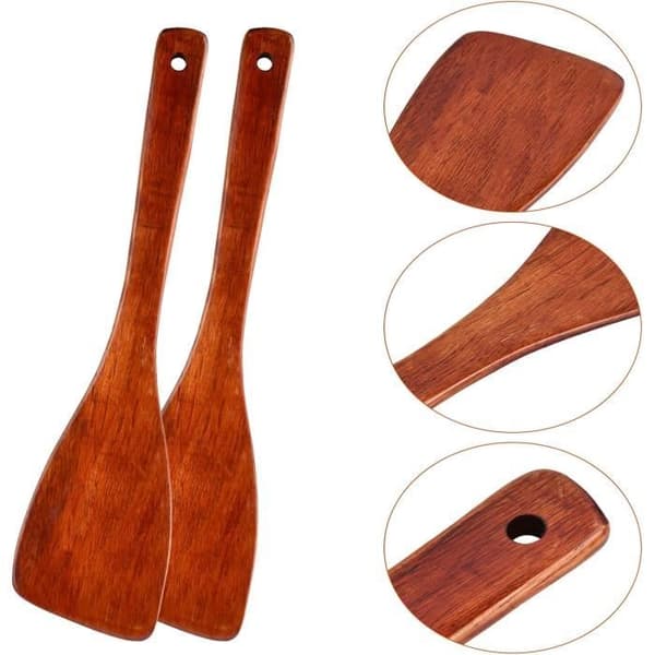 Träspatel - Non-Stick - 33cm - Köksredskap - Hållbar - Reptålig