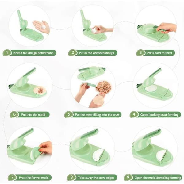 Ravioliform - 2-i-1 - Ljusgrön - PP-material - Mått 24*10*7cm - Tål maskindisk