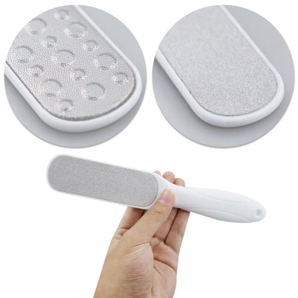 Hårdhudsfjerner - Grov/fin hårdhudsfjerner - Til pedicure og fodpleje - Dobbeltsidet - Rustfrit stål