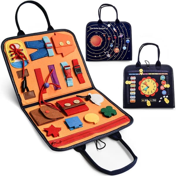 Activity Book for Children 1 2 3 Years, Montessori Toy for Toddlers, Basic Activity Book, Quiet Book, Educational