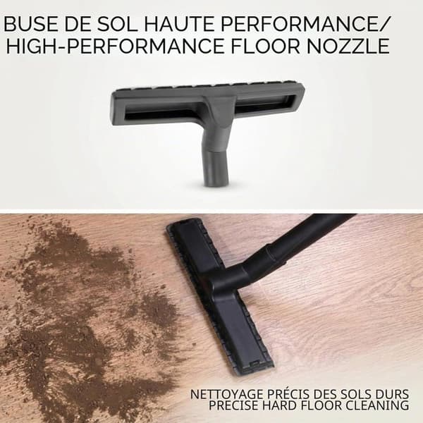 Universal gulvbørste 35 mm - Nylon - Hårde gulve - Drejehjul - Parket og fliser