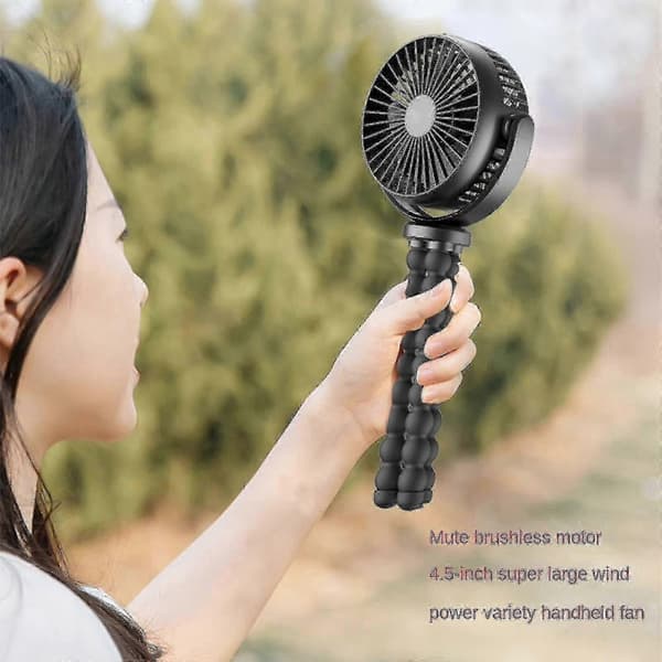 Blæksprutteventilator Klapvogn USB Håndholdt Ventilator Multifunktionel Miniventilator
