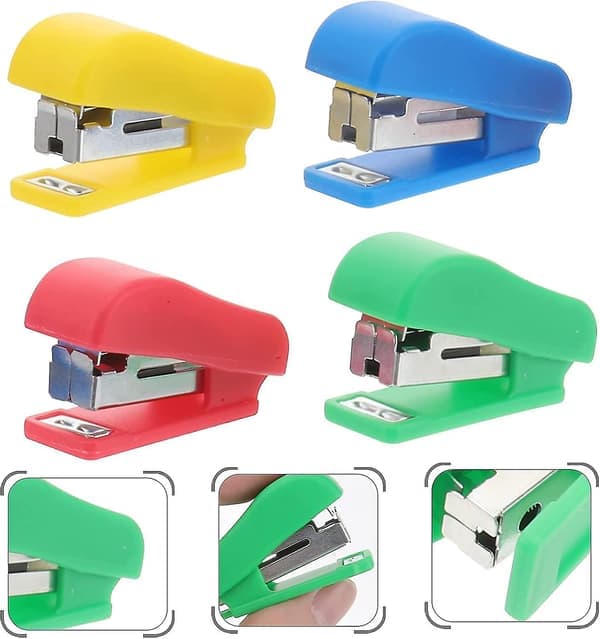 Jinyi Stiftemaskin Håndpresse Skrivebordsstiftemaskin Ministiftemaskin Tilbehør for barn