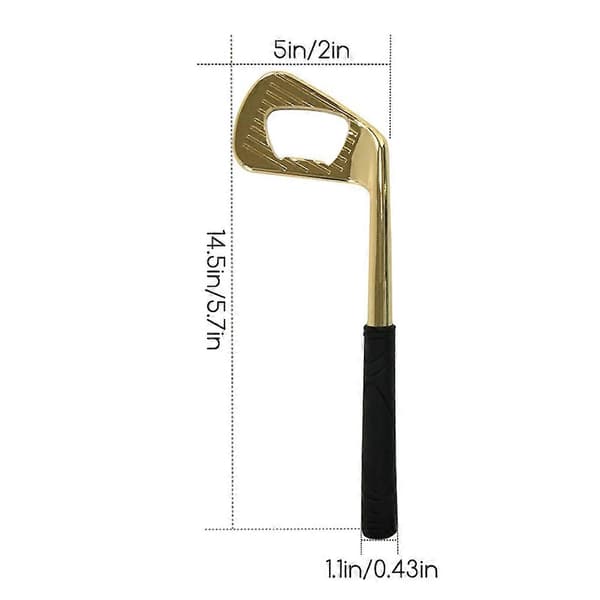 Golfkølle Flaskeåbner til Øl - Rustfrit Stål, Rustfri, Iøjnefaldende Putterform, Perfekt Gave til Ølelskere og Golfentusiaster Glod