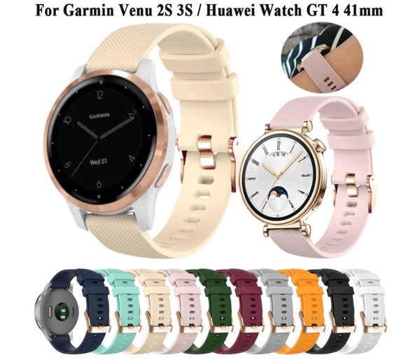 18mm 20mm armbånd til Garmin Smartwatch, erstatningsrem grå-FA- grå 20mm bredde Grey 20mm Width