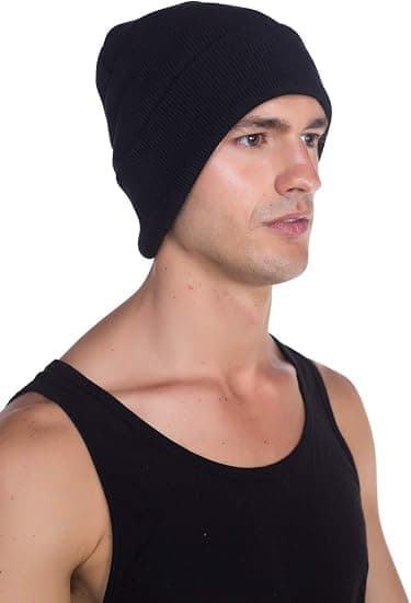 Topphatt män kvinnor - Unisex vikbar enfärgad stickad mössa