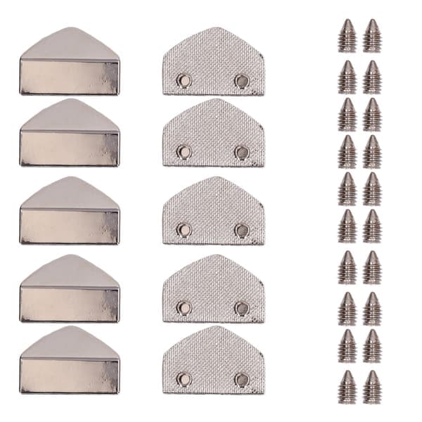 10 Sets Zipper Stopper Glossy Appearance Convenient Practical Attractive Decorative Bag Accessories for Suitcases White