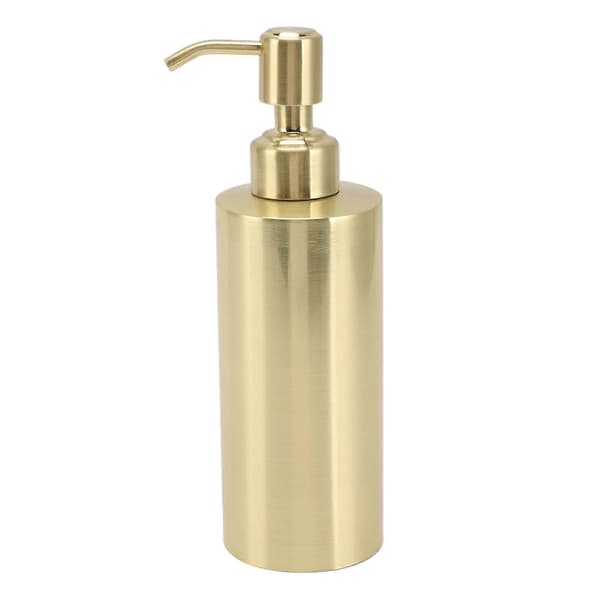 Sæbedispenser i rustfrit stål guld til badeværelse og køkken - Håndsæbe, vaskemiddel eller lotiondispenser