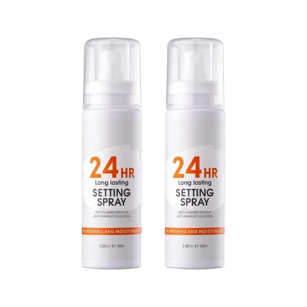 Makeup Setting Spray – 24 timmars långvarig lättviktig icke-fet fin dimma finish – 2-pack