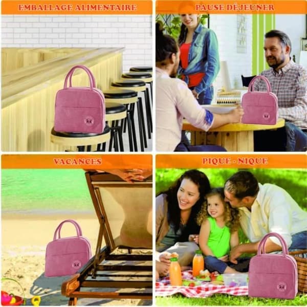 Matpose - Rosa - Isolert 6L - Vanntett - 5-delt bestikksett - Moderne design