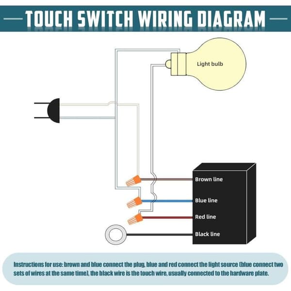 Bordlampe Touch Switch Dimmer, Sæt med 2 3-vejs Touch Dimmere til Skrivebordslampe, Dimmer Reparationssæt, Modul