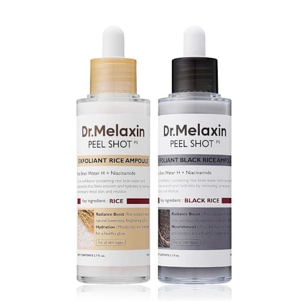 [LCS] Peel Shot Exfolierande och Mjukgörande Serie med Ris/Svart Ris Ris + Svart Ris Ris + Svart Ris Rice + Black Rice