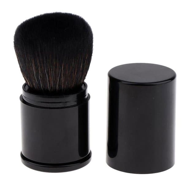 Professionel makeup udtrækkelig blushbørste løs pudderbørste til ansigt med etui, 82X35mm