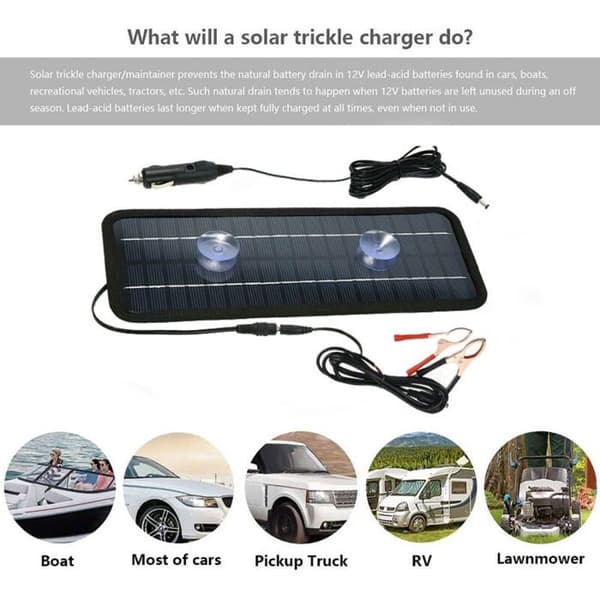 Solcellepanel, 18V 20W bærbart solcellepanel drevet av reservebatteri for bil og båt utendørs bruk