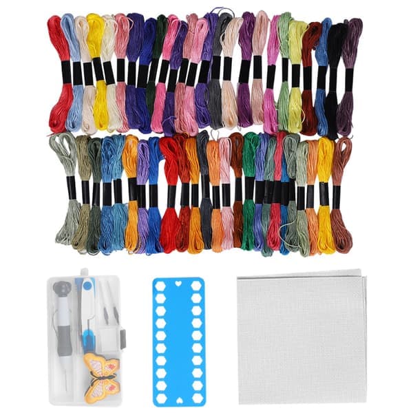 Broderisett Poking Korssting Punch Needles Patch Threader DIY Håndverksverktøy