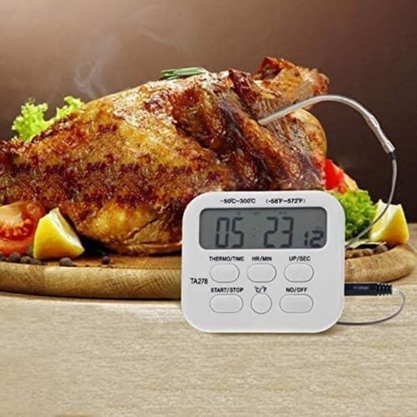 LCD digitalt termometer hygrometer, elektronisk termometer, probefødevaretermometer