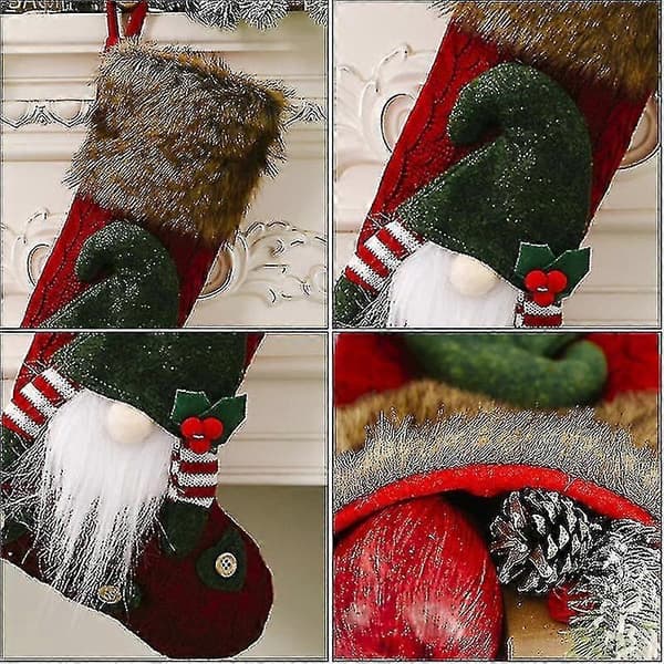 1 st presentsockor julstrumpa presentpåse julklappspåse julklappssockor för barnfest