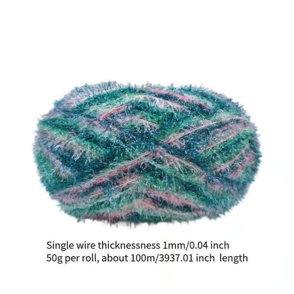 Skrubbgarn för disktrasor, blandade färger, 10 nystan, tillbehör, polyester, DIY (Grön)