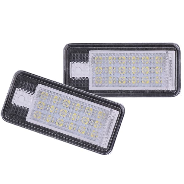 Høj lysstyrke 18 LED nummerpladelys til Audi A3 S3 A4 S4 B6 B7 A6 C6 (sort)