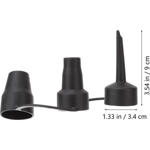 Set med 2 elektriska luftpumpar, luftpumpsadapter, 3 storlekar, utbytesmunstycken, bärbar adapter, svart