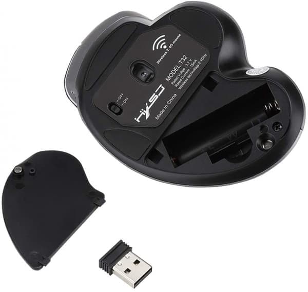 2,4 GHz mus, USB vertikal mus, 1,5 V/5 mA trådløs mottaker