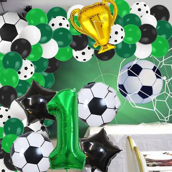 Fodbold Aluminiumsfolieballon - Nummer 1