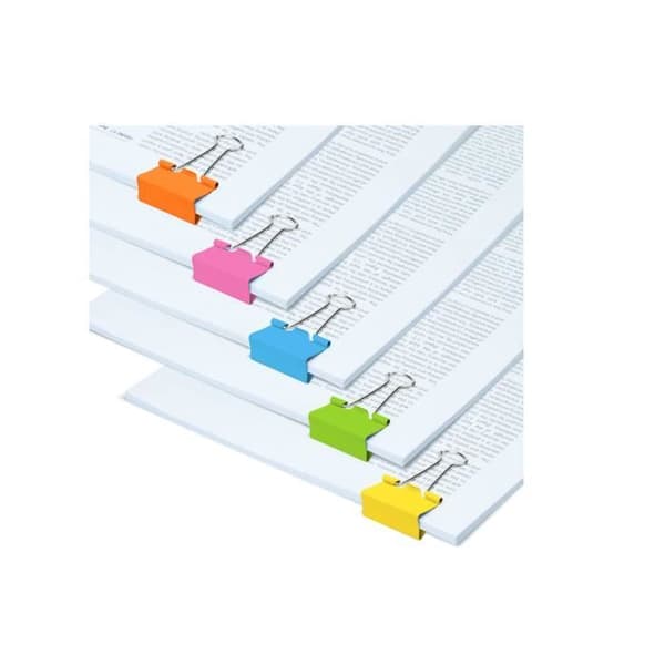 41 mm dubbla klämmor, blandade färger, 24-pack