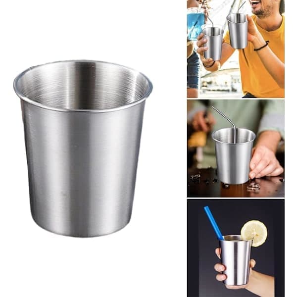 4-pack muggar i rostfritt stål, hälsosamma dricksglas i pintstorlek