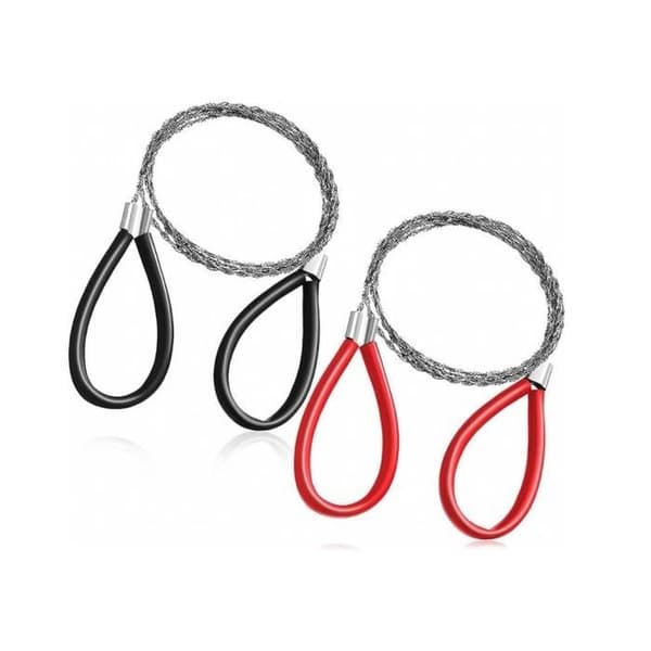Trådsag - fy - 2 stk. - Rustfritt stål og gummi - 80 cm total lengde