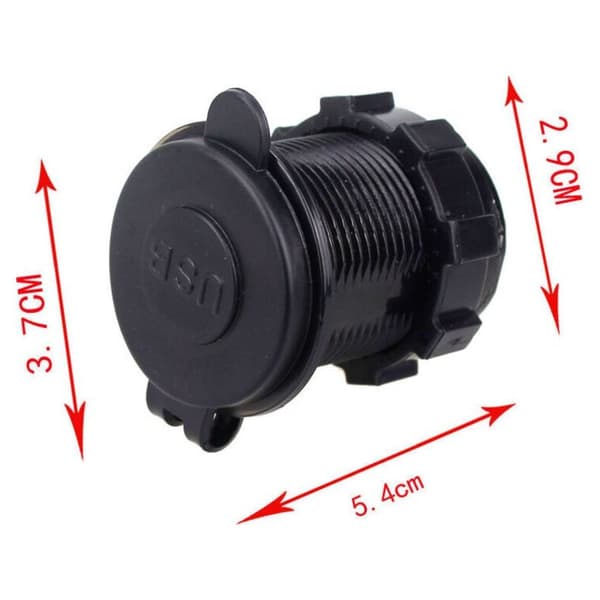 Forsænket dobbelt USB-stik 12/24 Volt 2.1A 5 Volt til campingvogne, autocampere, biler, både, lastbiler