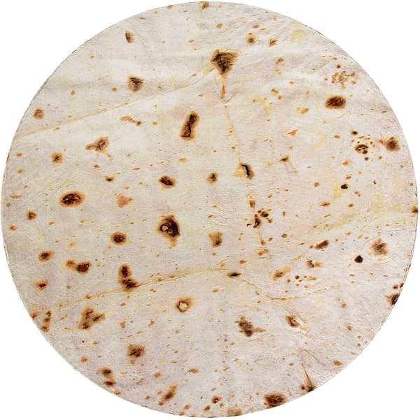 Burrito-teppe, dobbeltsidig gigantisk mel-tortilla-teppe,