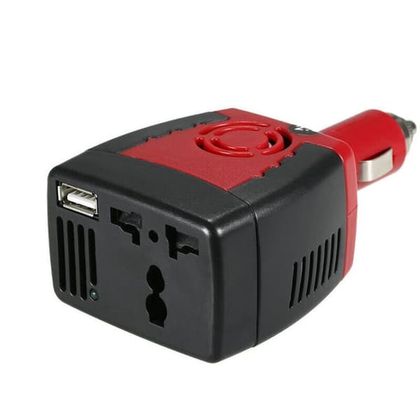 150W 12V til 220V Bilstrømomformer Spenningsomformer med Sigarettennerplugg Biladapter