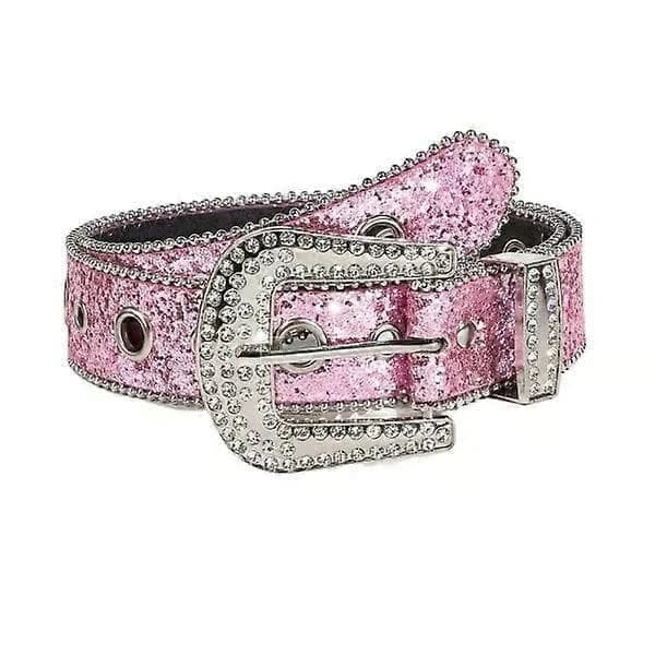 Rhinestone belte Midjebånd rosa