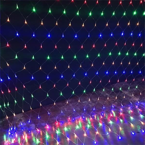 Lysnet, 160 LED'er, 2m x 2m, til soveværelse, jul, bryllup, have, farverigt lys