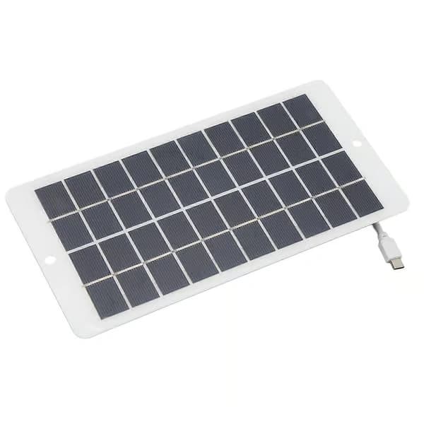 10W 5V Solpanel Typ C Utgång Bärbar Solladdningspanel för Telefonladdning Säkerhetsövervakning
