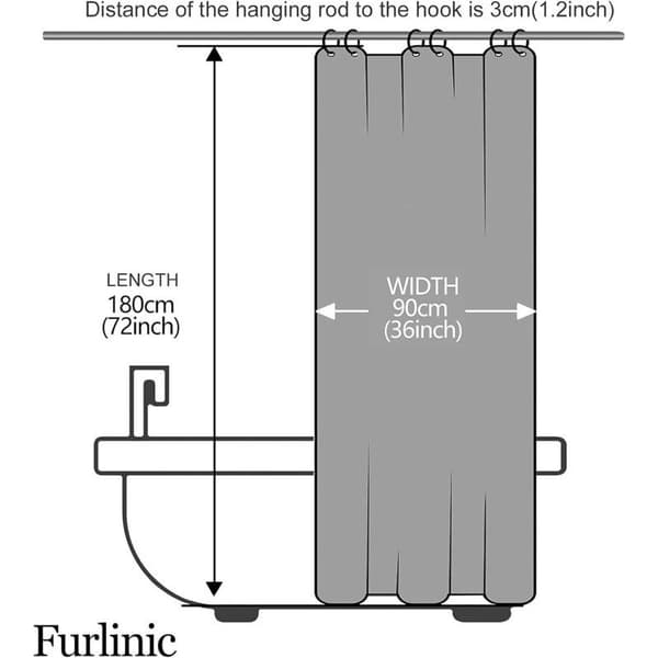 pc 90x180cm (Ljusgrön) Anti-Mögel Duschdraperi, Maskintvättbart Tyg, Litet Duschdraperi för Husbil, Duschkabin, Vattentät Polyester