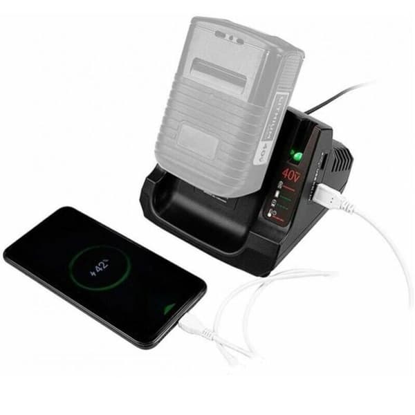 Black + Decker LCS36 LCS40 36V 40V MAX Li-ion Batterilader Erstatning 2 USB Kompatibel Bærbar