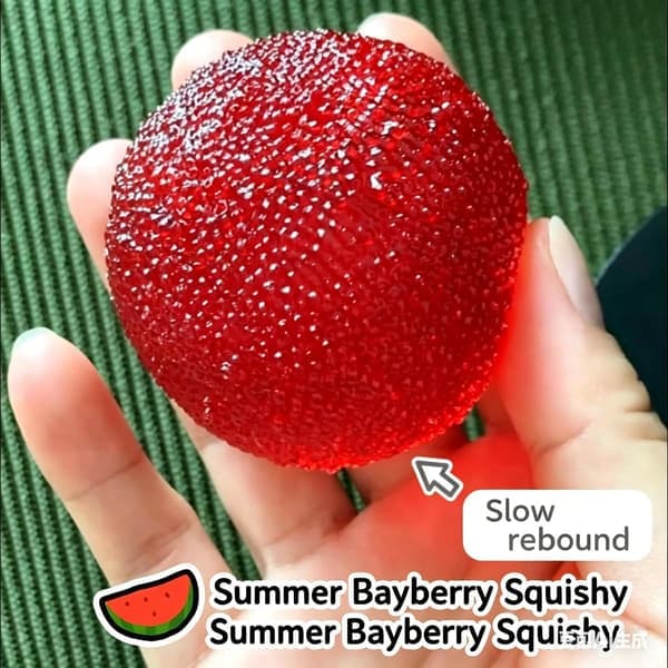 Stress Squishy Bolde – Langsomt-stigende maltsukker bløde klemmelegetøj til voksne – Waxberry