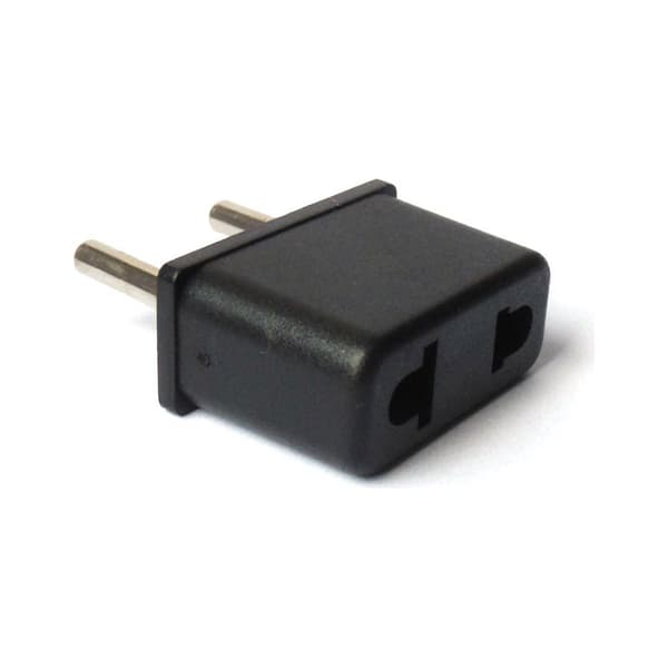 USA til EU Strømadapter – Sort – Type C Stikkonfiguration – Til 220V Enheder – Kompatibel med Opladere og Elektroniske Enheder – Hobbytech