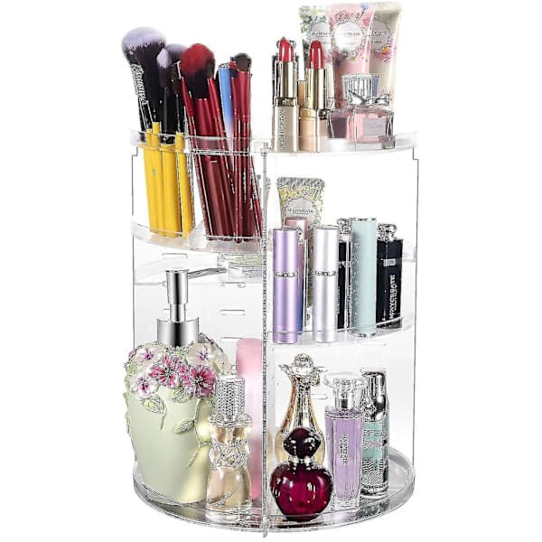 360° Roterende Makeup Organizer – Roterende Badeværelses Organizer, Kosmetikopbevaring