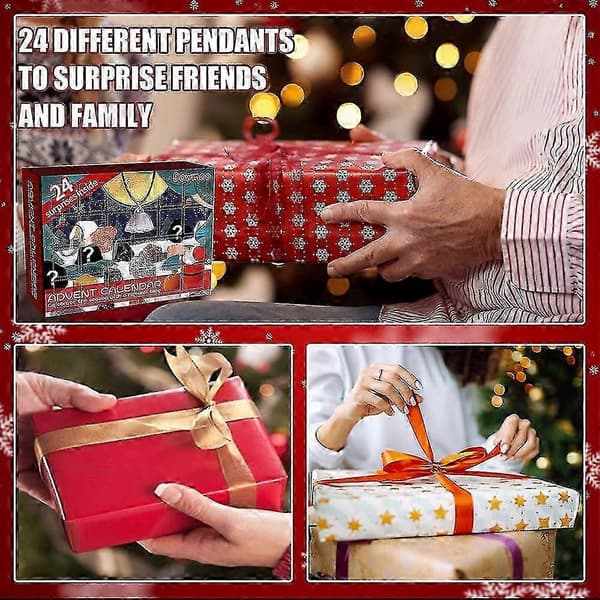 Julöverraskning Blind Box 24 dagar Adventskalender Mineral Natursten Julklapp