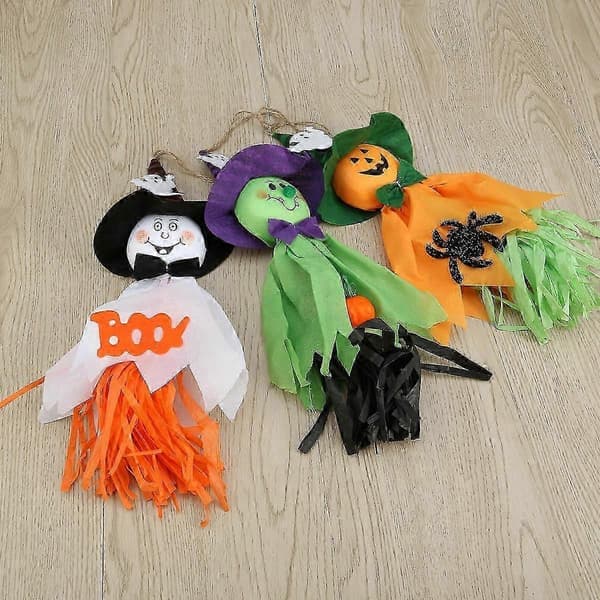 Halloweenpynt Papir Spøkelsesgirlander Dekorasjonsrekvisitter 3 stk