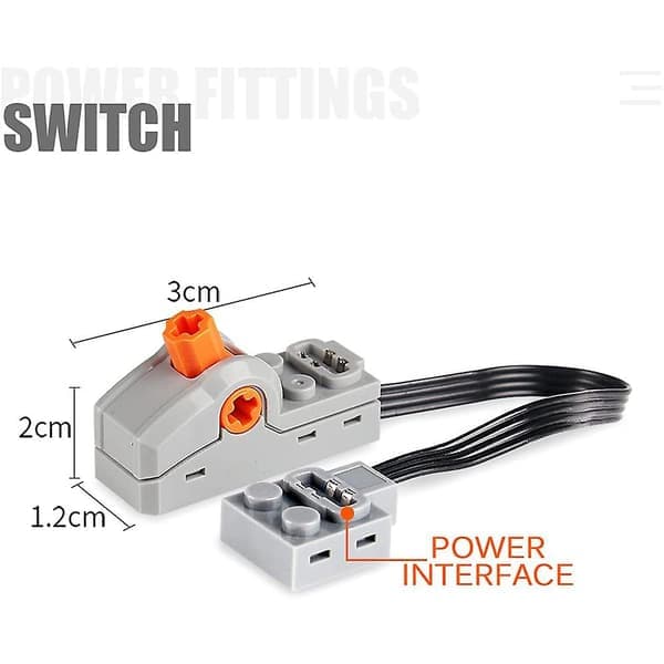4-pak Tekniske Power Function Motorblok Dele Sæt 1 Mellem Motor, 1 Batteriboks, 1 Lyskabel, 1
