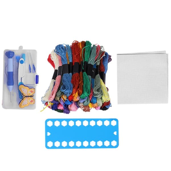 Broderisett Poking Korssting Punch Needles Patch Threader DIY Håndverksverktøy