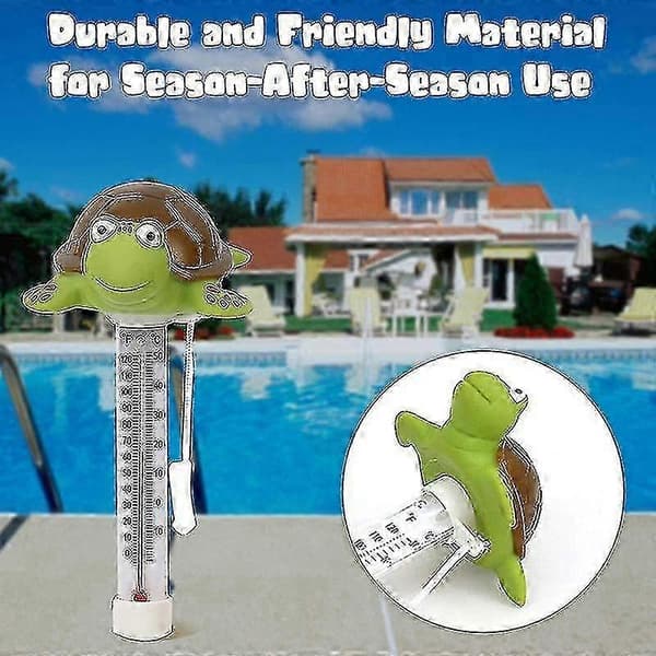 Stort flydende pooltermometer Vandtemperaturtermometre med snor til udendørs &-God