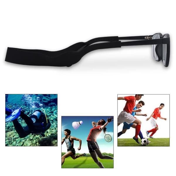 Glasögonhalsrem - ABI - Elastisk - Svart - Sport - Unisex